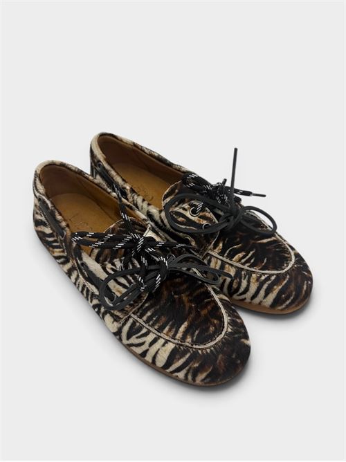 Mocassino vela muccato nero IL LACCIO | 5120CAVALLINOTIGRE/NERO